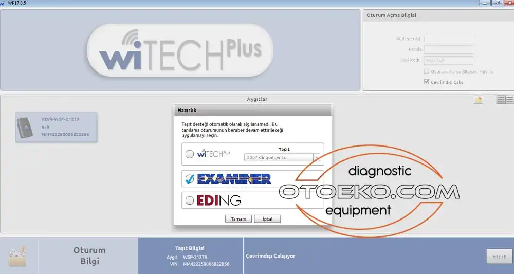 witech Launcher ve Examiner v17.05 profesyonel tanılama arayüzü görseli