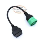 J1939 9 Pin - Obd2 Dönüştürücü Kablo Soketi / Yeşil - Görsel 3