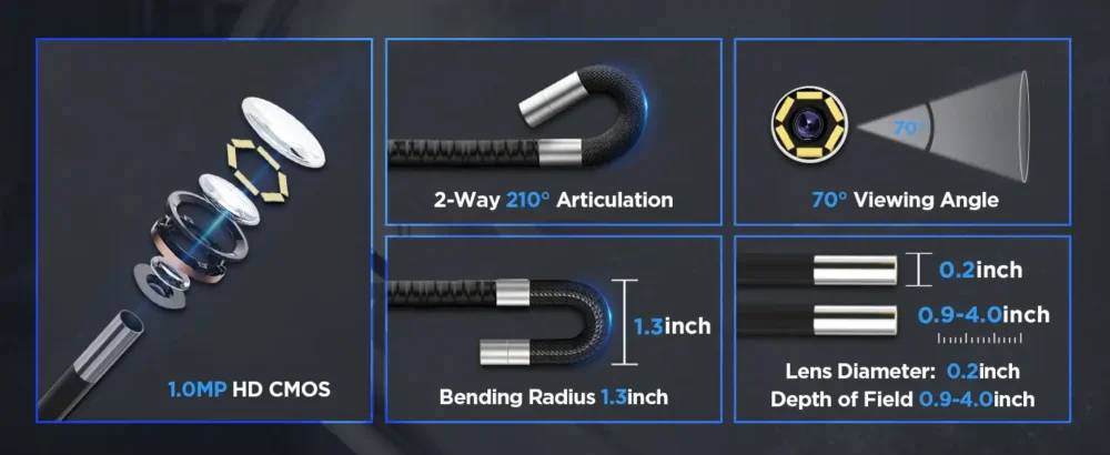 Autool SVB305 Eklemli Videoscope Yılan Kamera - Görsel 9